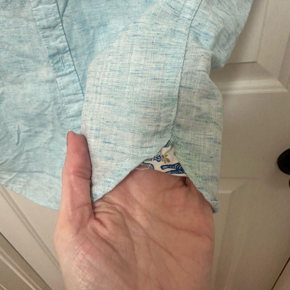 Denim & Flower Ricky Singh boys Light Blue Short-Sleeve Button-Down Shirt 9/10 - Picture 4 of 5
